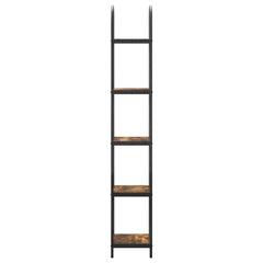 vidaXL Bookshelf 5-Tier 40 x 30 x 183 cm Engineered wood Smoked Oak 6