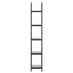 vidaXL Bookshelf 5-Tier 40 x 30 x 183 cm Engineered wood Grey Sonoma 6