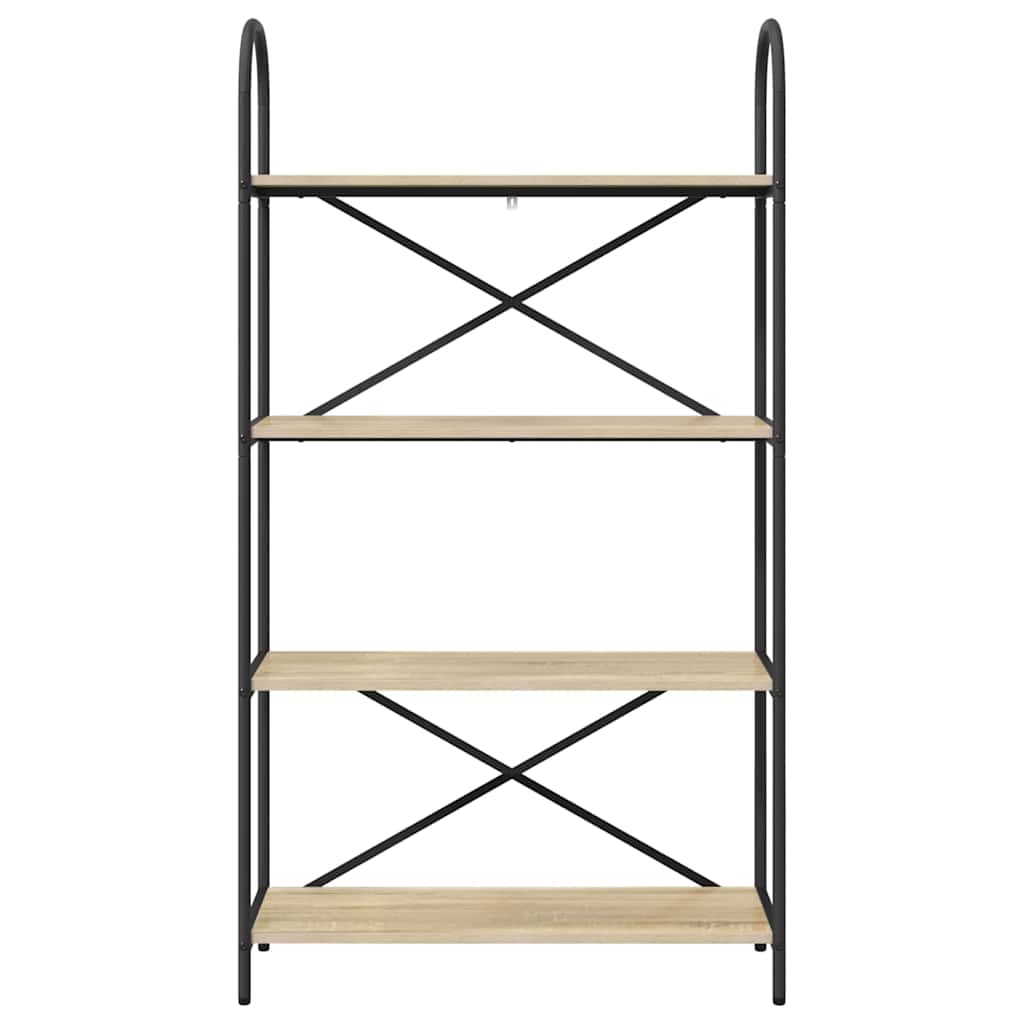 vidaXL Bookshelf 4-Tier 80 x 30 x 146 cm Engineered wood Sonoma Oak 5