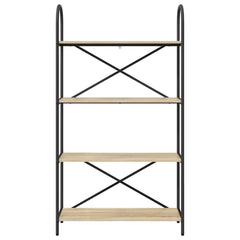 vidaXL Bookshelf 4-Tier 80 x 30 x 146 cm Engineered wood Sonoma Oak 5