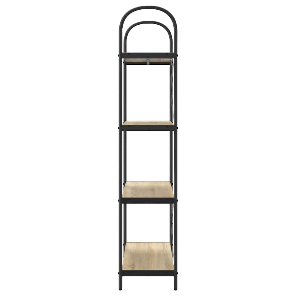 vidaXL Bookshelf 4-Tier 80 x 30 x 146 cm Engineered wood Sonoma Oak 6