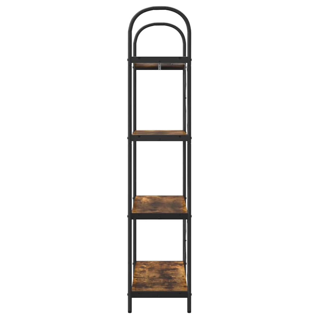 vidaXL Bookshelf 4-Tier 80 x 30 x 146 cm Engineered wood Smoked Oak 6