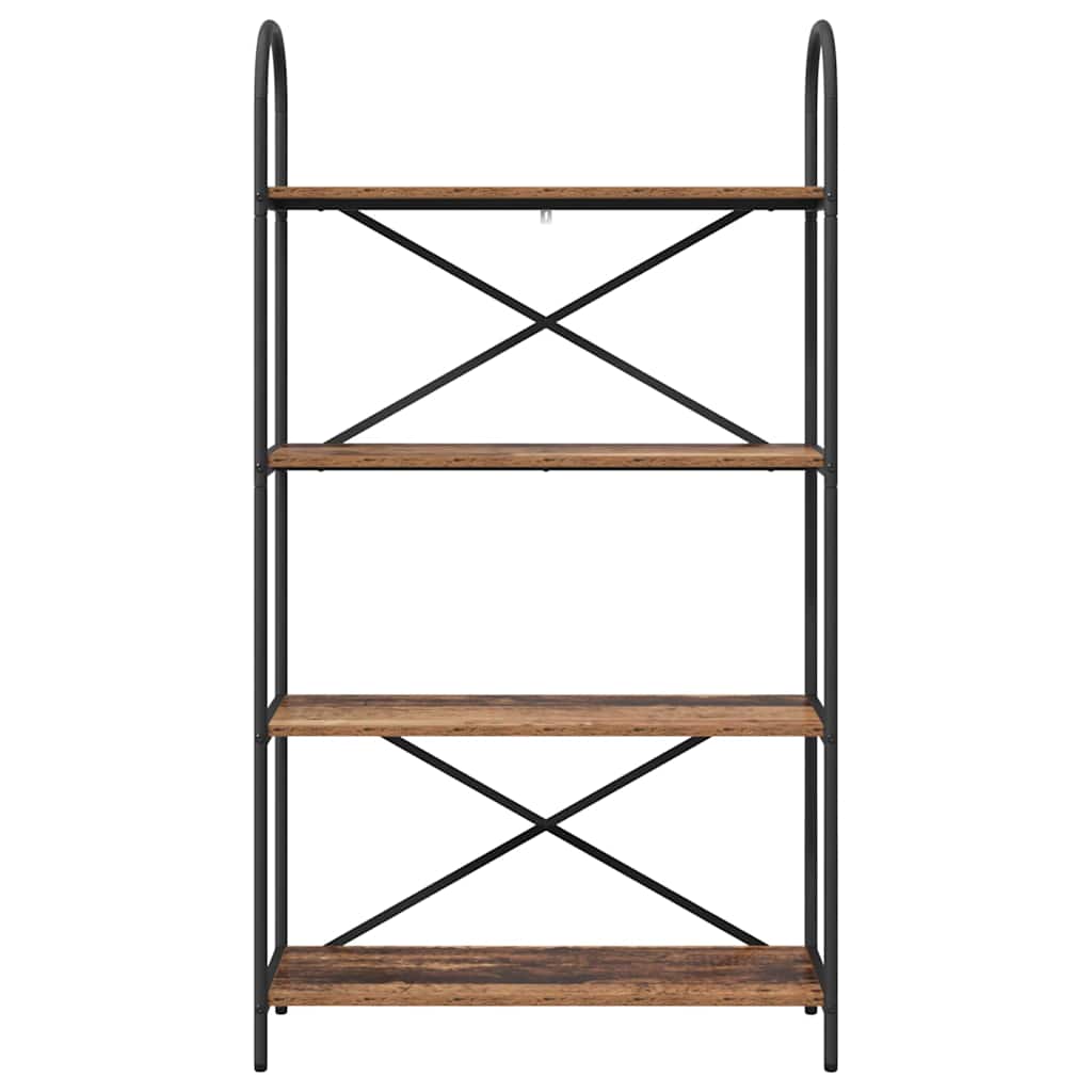 vidaXL Bookshelf 4-Tier 80 x 30 x 146 cm Engineered wood Old Wood 5