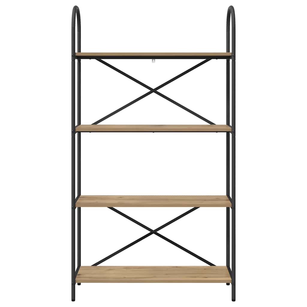 vidaXL Bookshelf 4-Tier 80 x 30 x 146 cm Engineered wood Artisan Oak 5