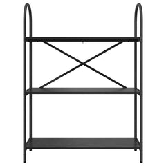 vidaXL Bookshelf 3-Tier 80 x 30 x 109 cm Engineered wood Black Oak 5