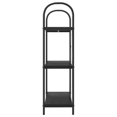 vidaXL Bookshelf 3-Tier 80 x 30 x 109 cm Engineered wood Black Oak 6
