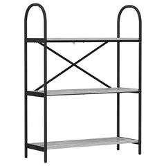 vidaXL Bookshelf 3-Tier 80 x 30 x 109 cm Engineered wood Grey Sonoma 2