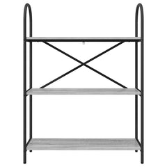 vidaXL Bookshelf 3-Tier 80 x 30 x 109 cm Engineered wood Grey Sonoma 5