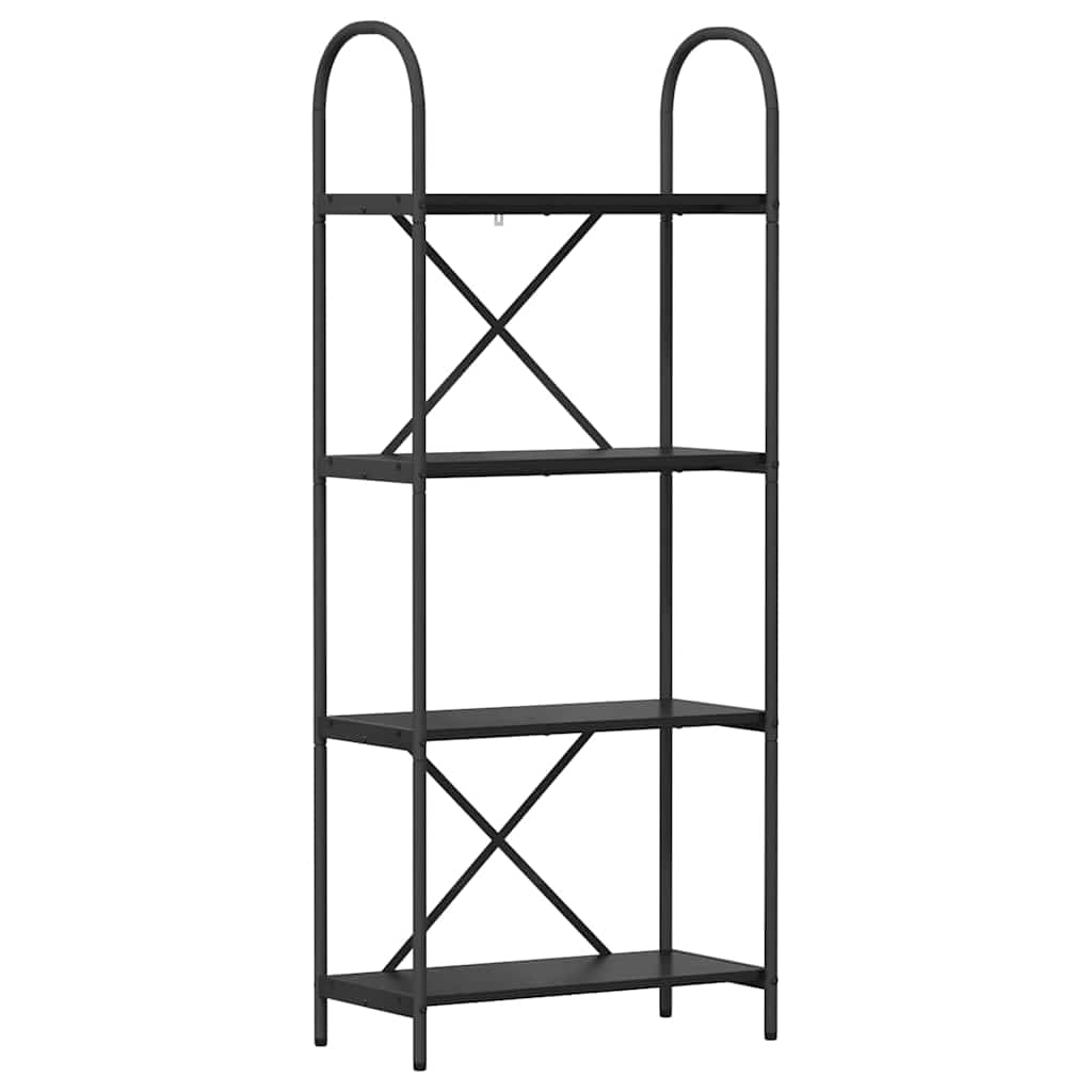 vidaXL Bookshelf 4-Tier 60 x 30 x 146 cm Engineered wood Black Oak 2