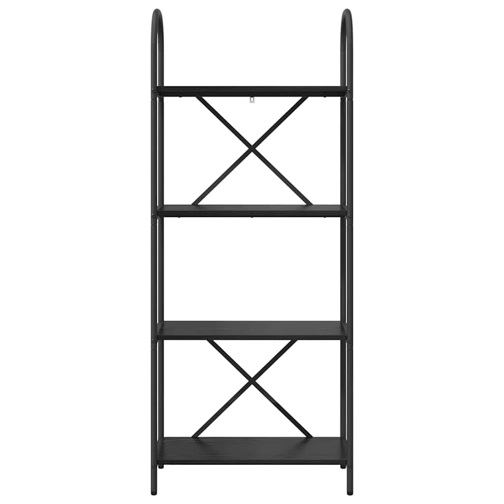 vidaXL Bookshelf 4-Tier 60 x 30 x 146 cm Engineered wood Black Oak 5