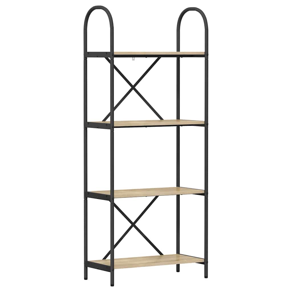 vidaXL Bookshelf 4-Tier 60 x 30 x 146 cm Engineered wood Sonoma Oak 2