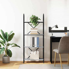 vidaXL Bookshelf 4-Tier 60 x 30 x 146 cm Engineered wood Grey Sonoma 4