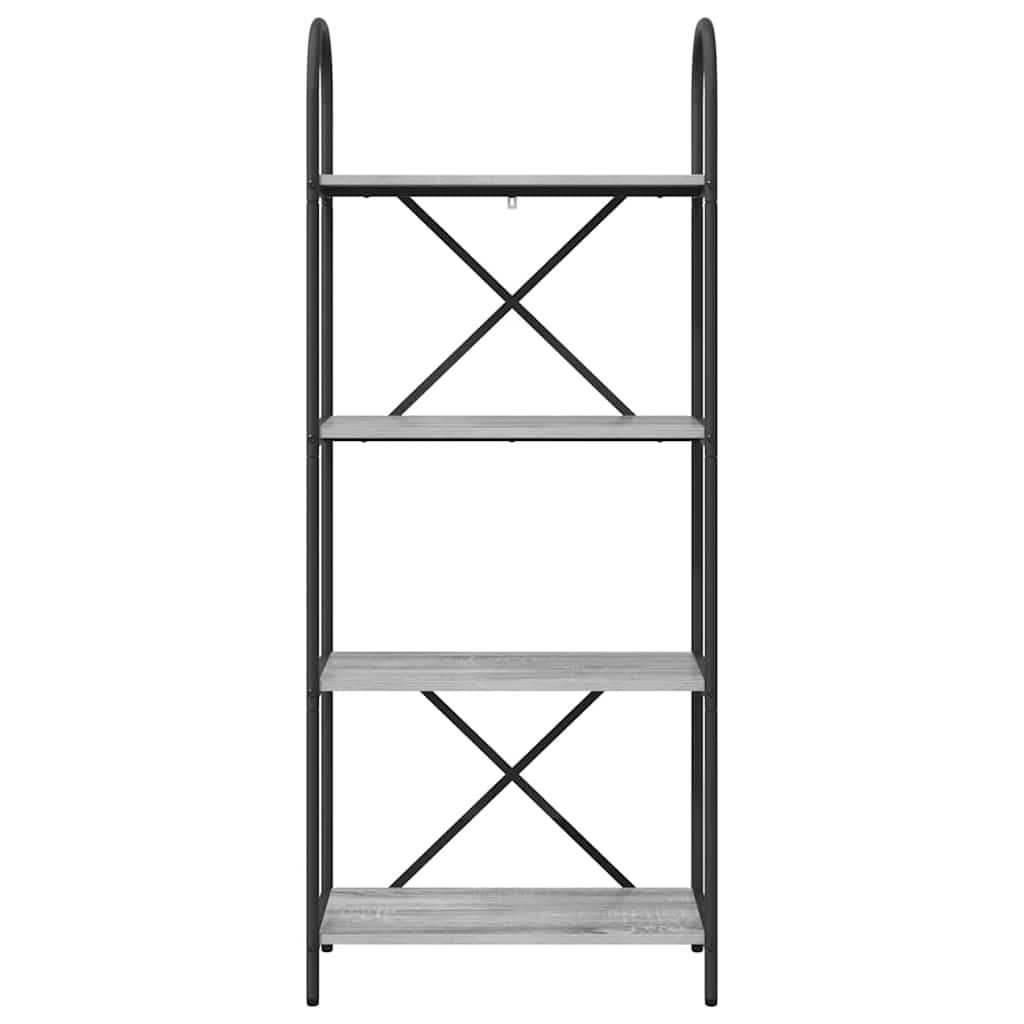 vidaXL Bookshelf 4-Tier 60 x 30 x 146 cm Engineered wood Grey Sonoma 5
