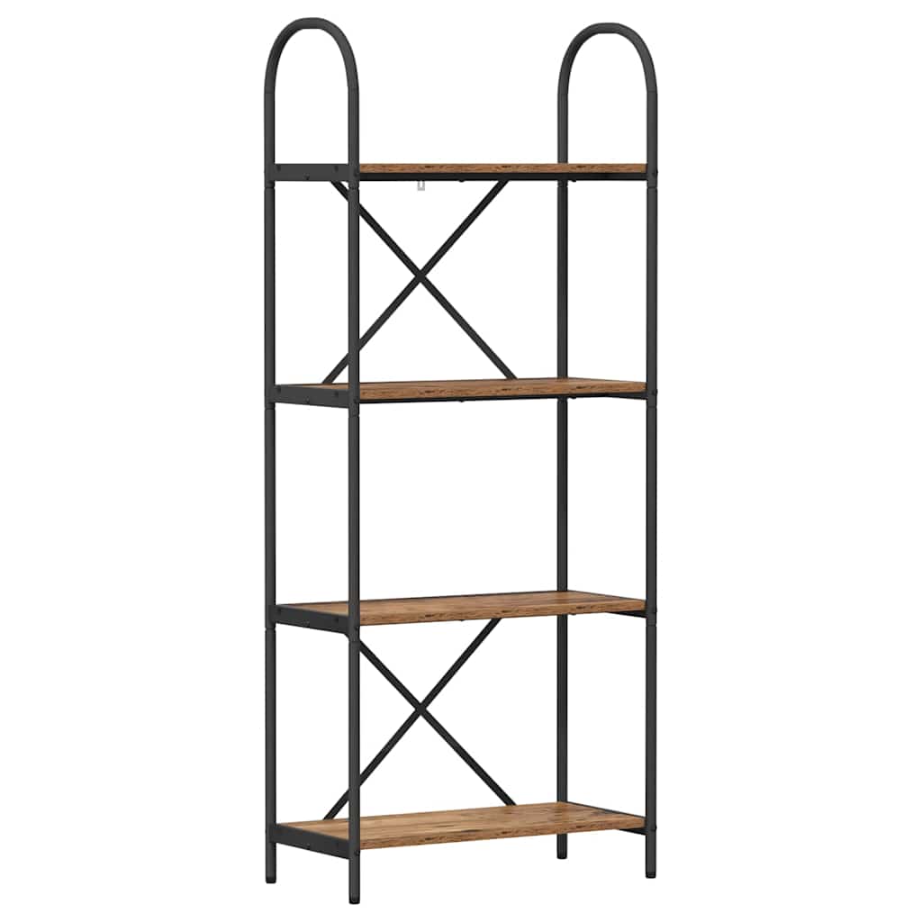vidaXL Bookshelf 4-Tier 60 x 30 x 146 cm Engineered wood Old Wood 2