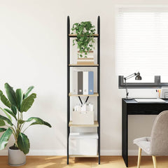 vidaXL Bookshelf 5-Tier 40 x 30 x 183 cm Engineered wood Sonoma Oak 4