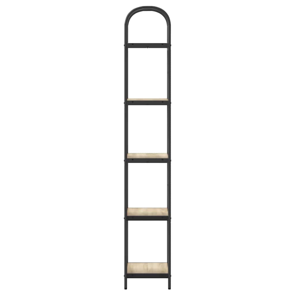 vidaXL Bookshelf 5-Tier 40 x 30 x 183 cm Engineered wood Sonoma Oak 6