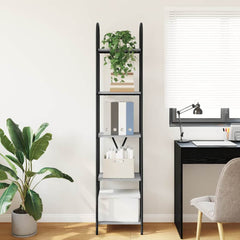 vidaXL Bookshelf 5-Tier 40 x 30 x 183 cm Engineered wood Grey Sonoma 4