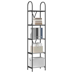 vidaXL Bookshelf 5-Tier 40 x 30 x 183 cm Engineered wood Grey Sonoma 3