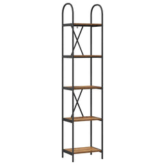 vidaXL Bookshelf 5-Tier 40 x 30 x 183 cm Engineered wood Old Wood 2