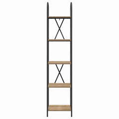 vidaXL Bookshelf 5-Tier 40 x 30 x 183 cm Engineered wood Artisan Oak 5