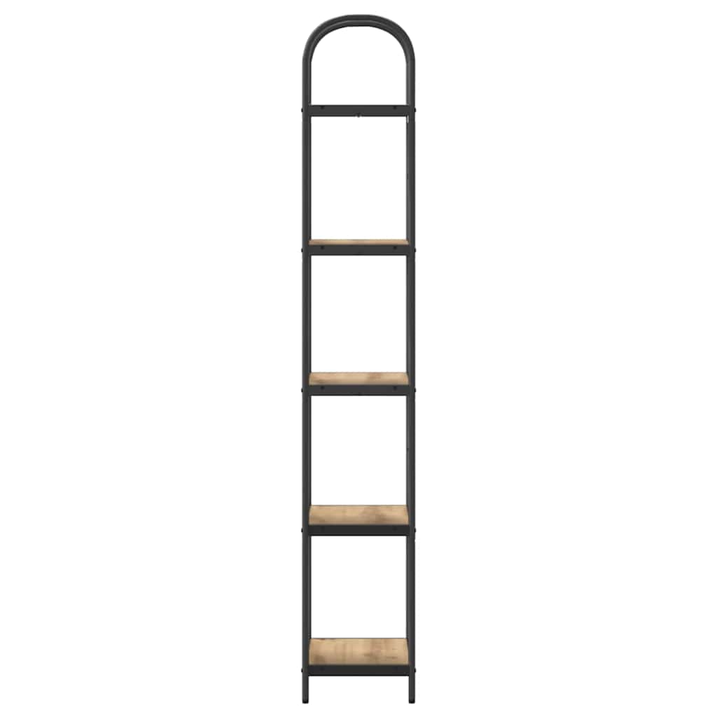 vidaXL Bookshelf 5-Tier 40 x 30 x 183 cm Engineered wood Artisan Oak 6