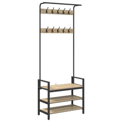 vidaXL Coat Rack Sonoma Oak 75 x 34 x 184 cm Engineered wood 2