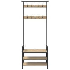 vidaXL Coat Rack Sonoma Oak 75 x 34 x 184 cm Engineered wood 5