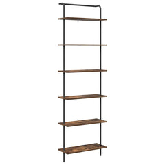 vidaXL Bookshelf 6-Tier 60 x 24 x 203 cm Engineered wood Smoked Oak 2
