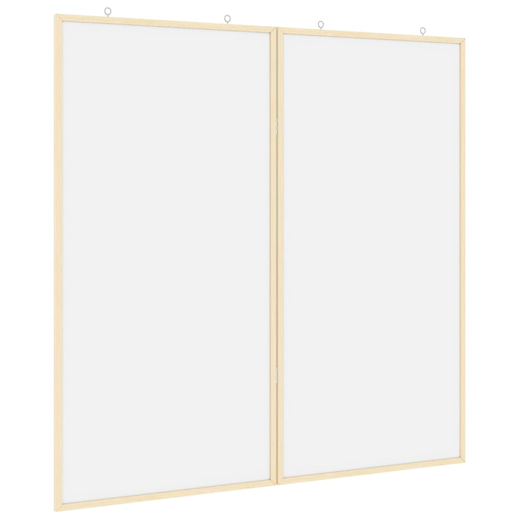 vidaXL Bulletin Board 100 x 100 x 1.4 cm Solid pine wood White 2