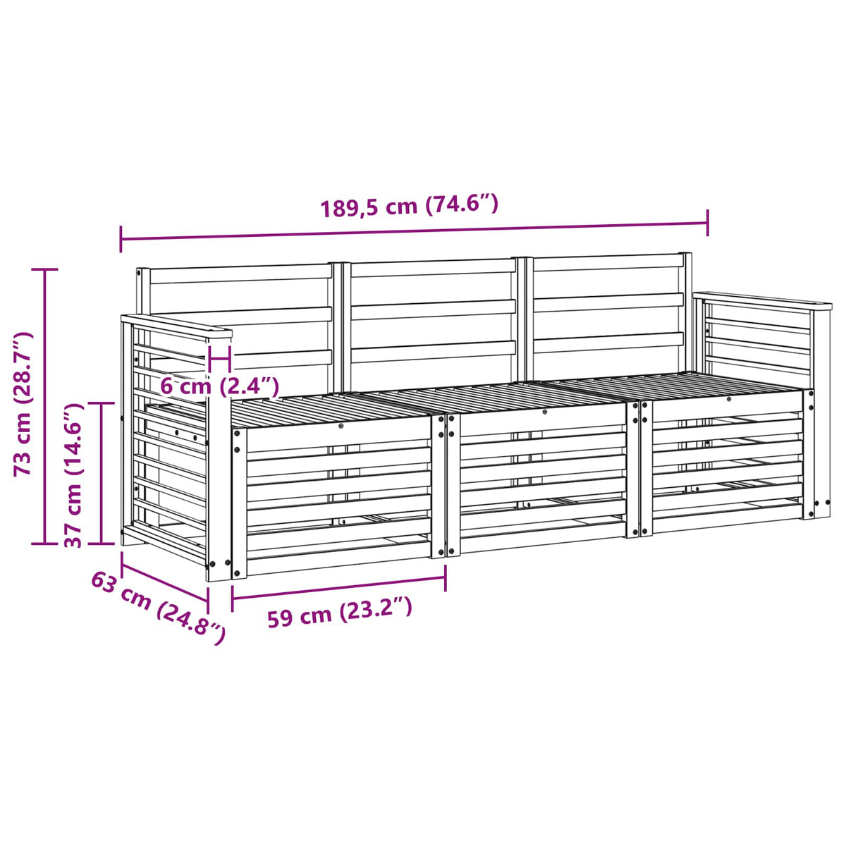vidaXL Sofa Sets 3 pcs 5