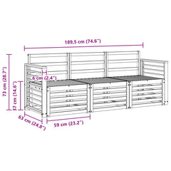 vidaXL Sofa Sets 3 pcs 5