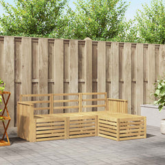 vidaXL Outdoor Sofa Set 4 pcs 4-Seaters Solid Acacia Wood White
