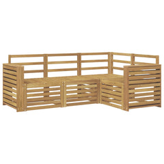 vidaXL Sofa Sets 4 pcs White 191 x 132.5 x 73 cm Solid Acacia Wood 2