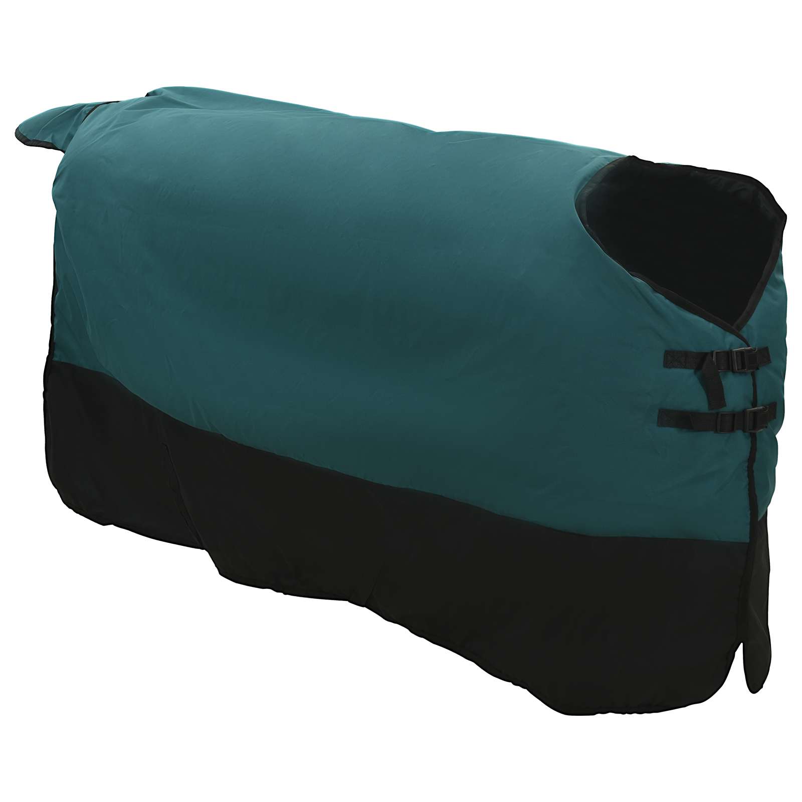 vidaXL Horse Blanket Dark Green and Black 85 cm Polyester 3