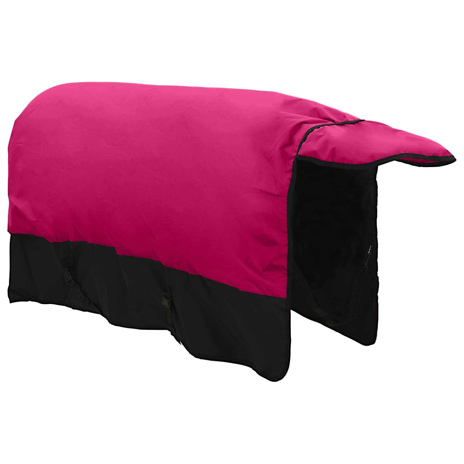 vidaXL Horse Blanket Pink and Black 75 cm Polyester 4