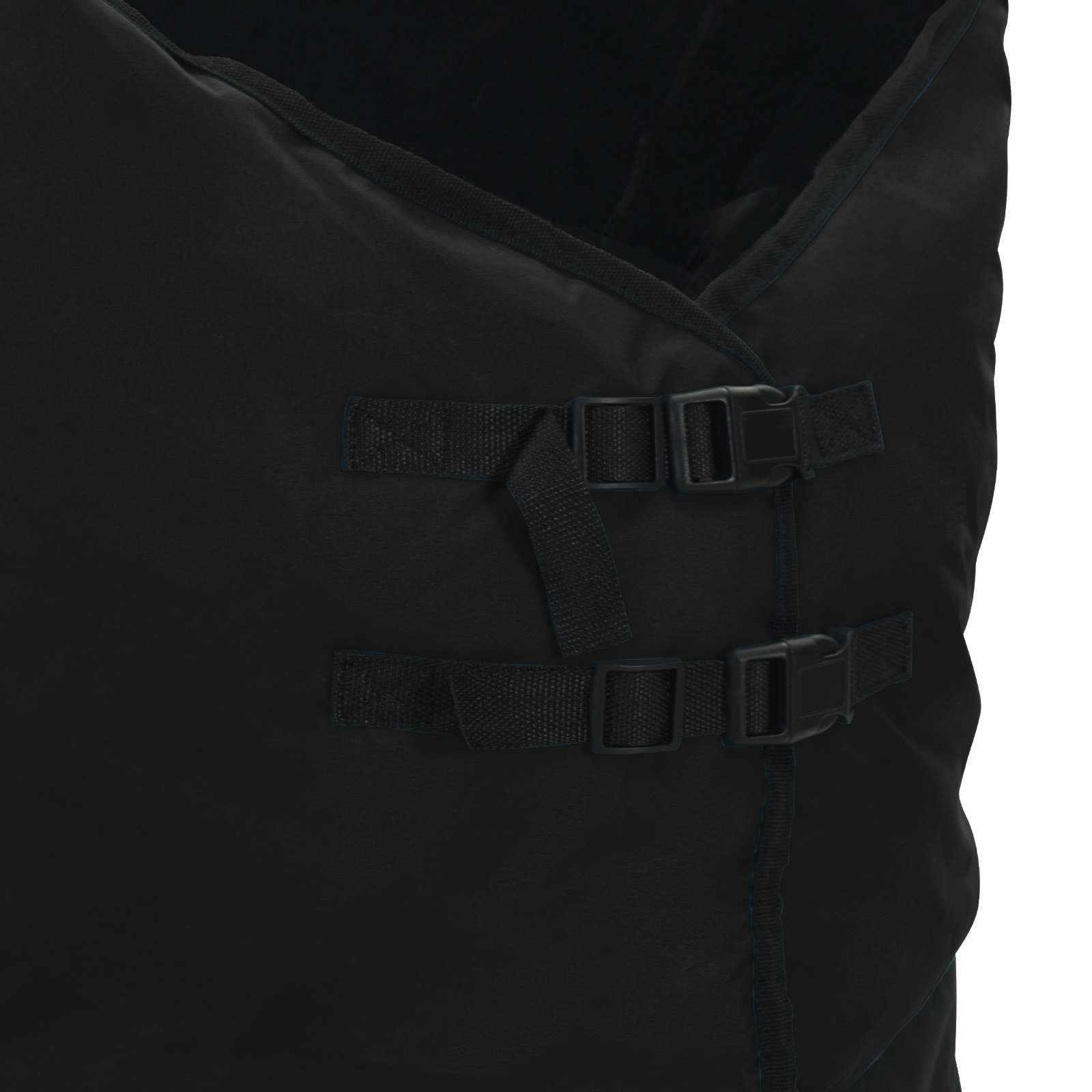 vidaXL Horse Blanket Full Black 95 cm Polyester 6