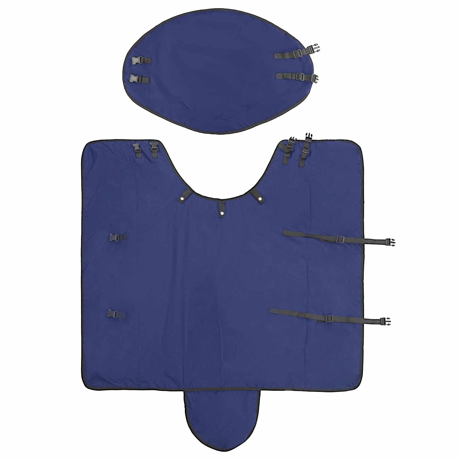 vidaXL Horse Blanket Full Navy Blue 95 cm Polyester 5