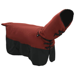 vidaXL Horse Blanket Bordeaux and Black 85 cm Polyester 3