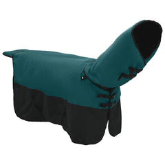 vidaXL Horse Blanket Dark Green and Black 95 cm Polyester 3