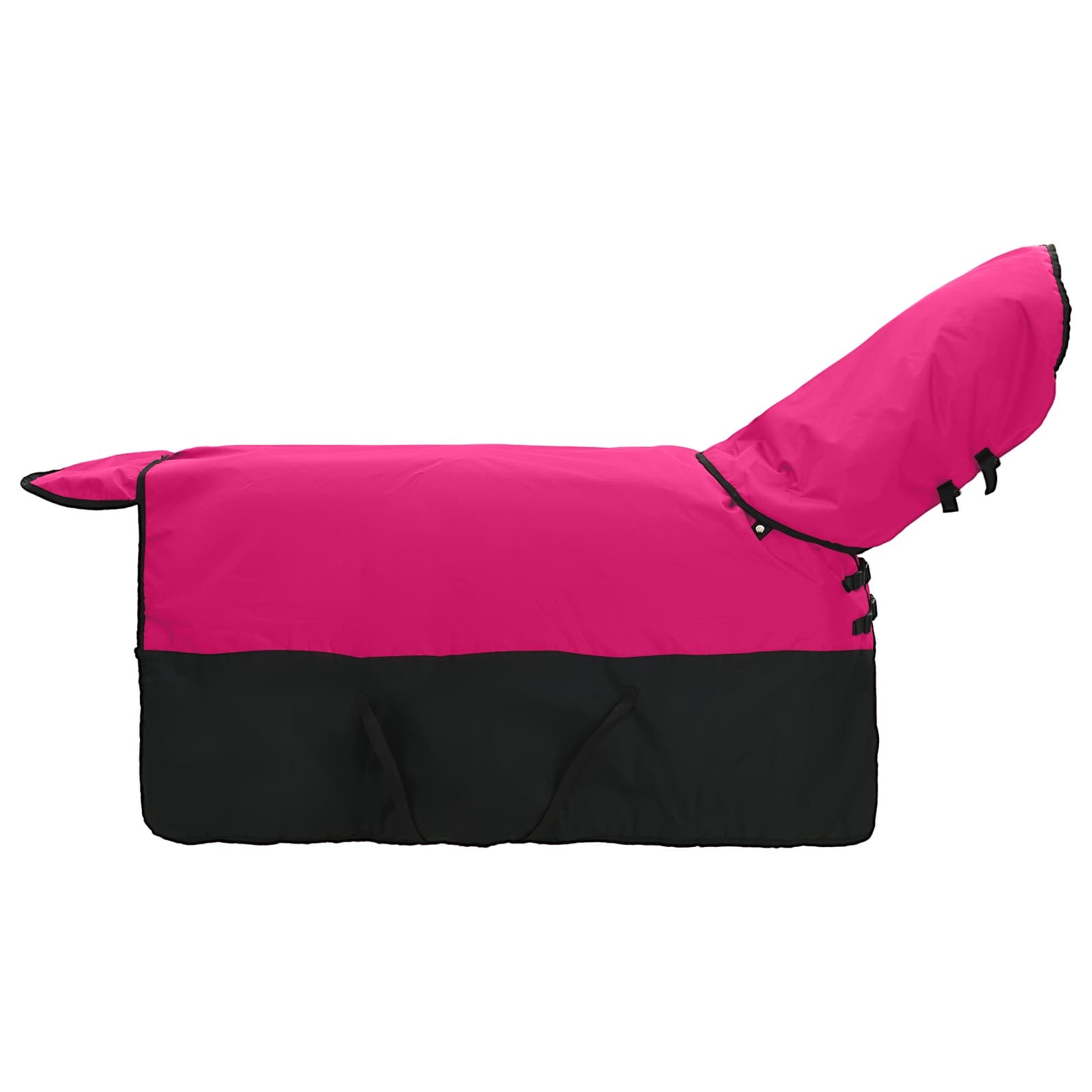 vidaXL Horse Blanket Pink and Black 165 cm Polyester 2