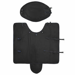 vidaXL Horse Blanket Full Black 165 cm Polyester 5
