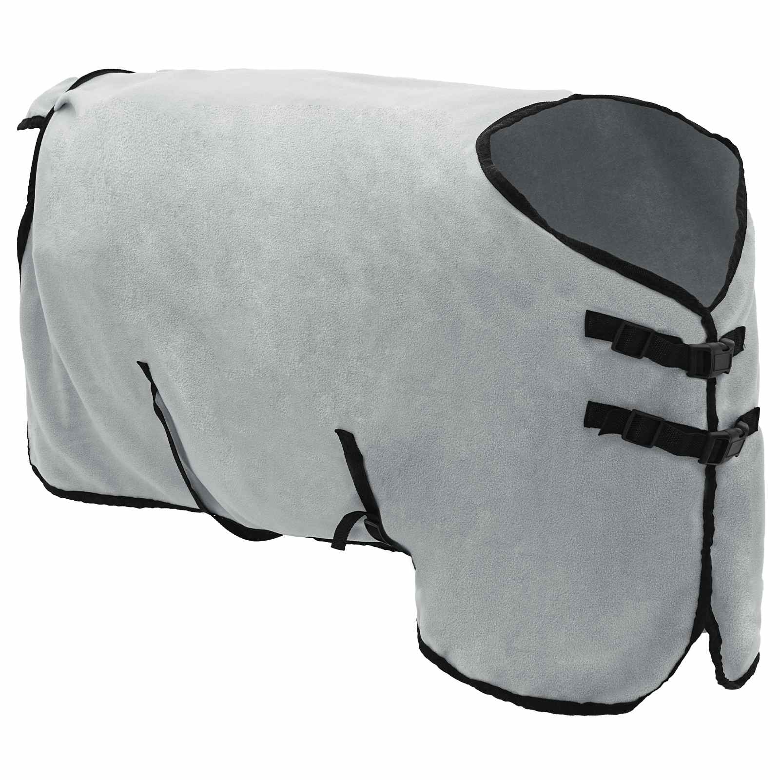 vidaXL Horse Blanket Full Light Grey and Pink 115 cm Polyester Fleece 3