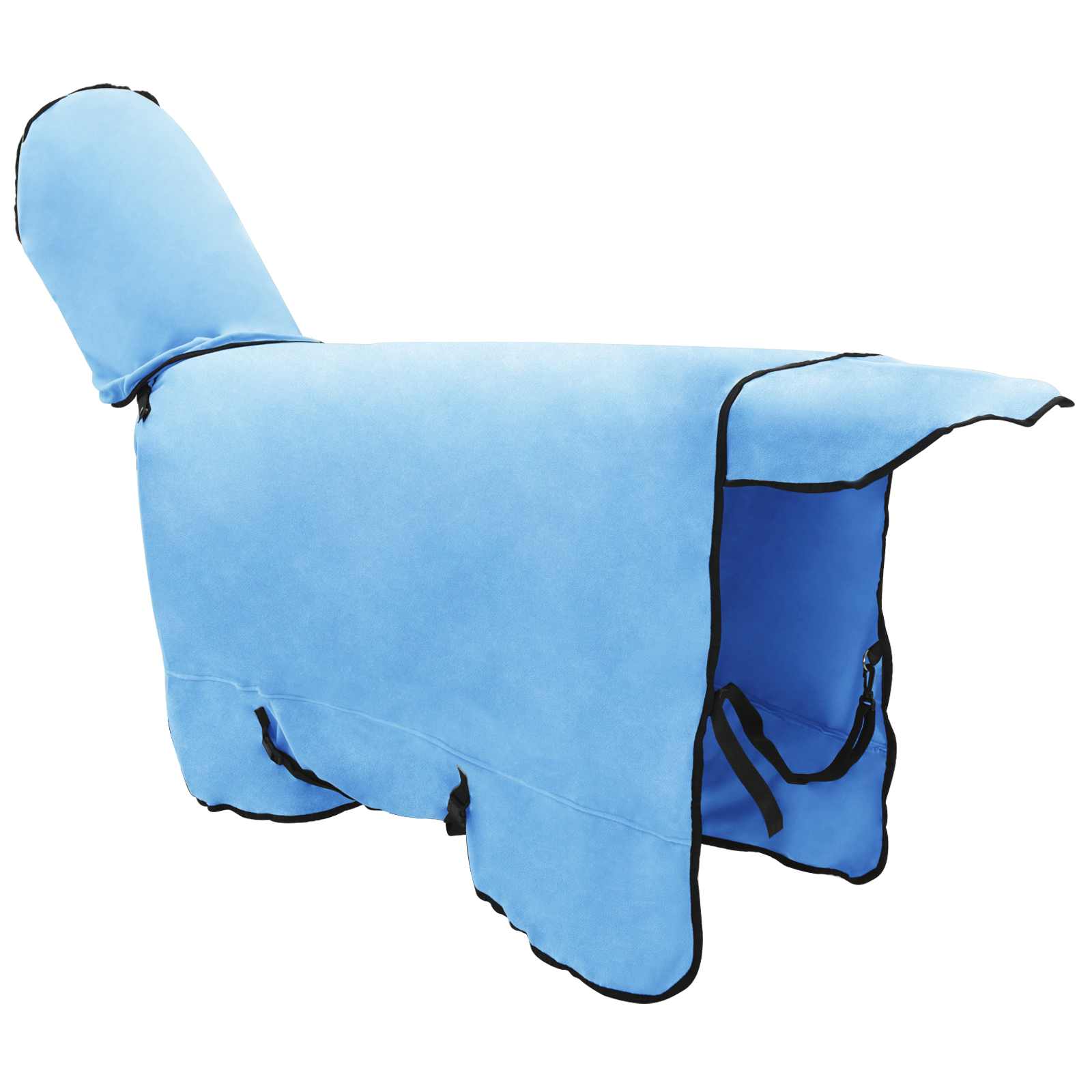 vidaXL Horse Blanket Full Aqua 125 cm Polyester Fleece 4