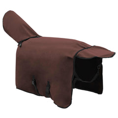 vidaXL Horse Blanket Full Dark Brown 95 cm Polyester Fleece 4