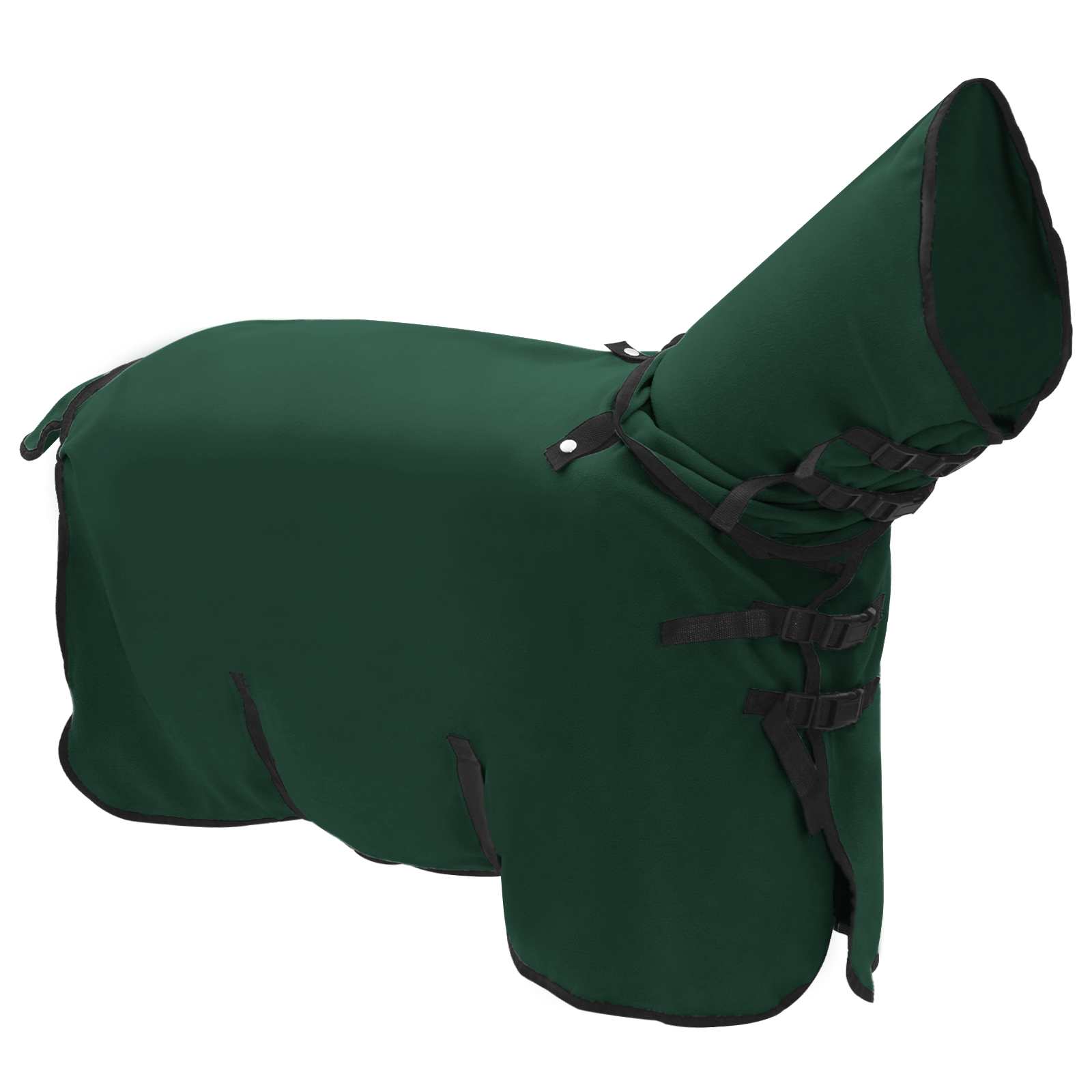 vidaXL Horse Blanket Full Dark Green 95 cm Polyester Fleece 3
