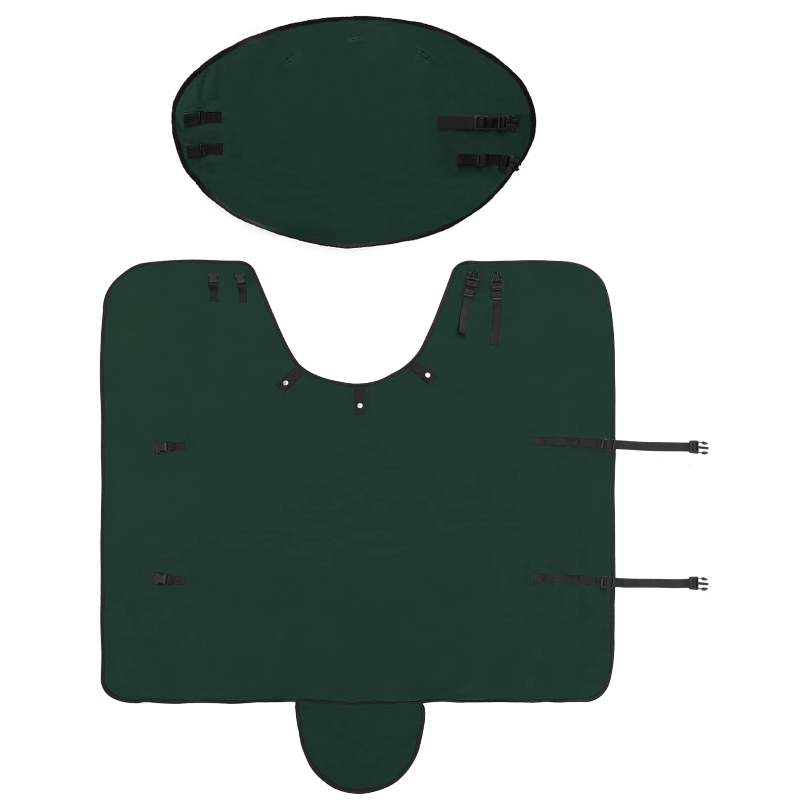 vidaXL Horse Blanket Full Dark Green 105 cm Polyester Fleece 5