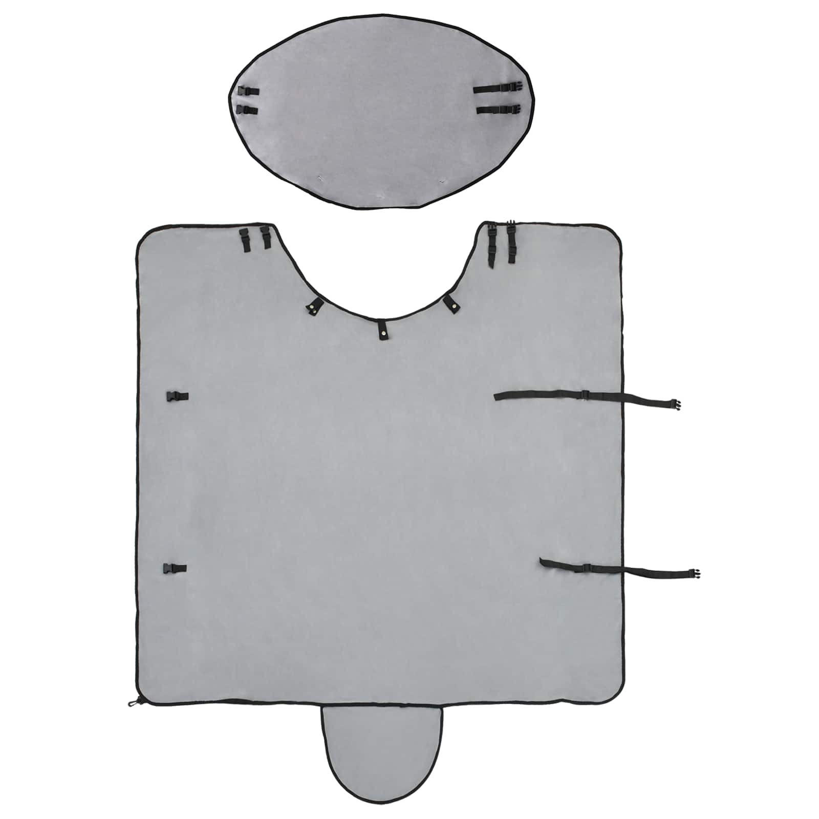 vidaXL Horse Blanket Full Light Grey and Pink 105 cm Polyester Fleece 5