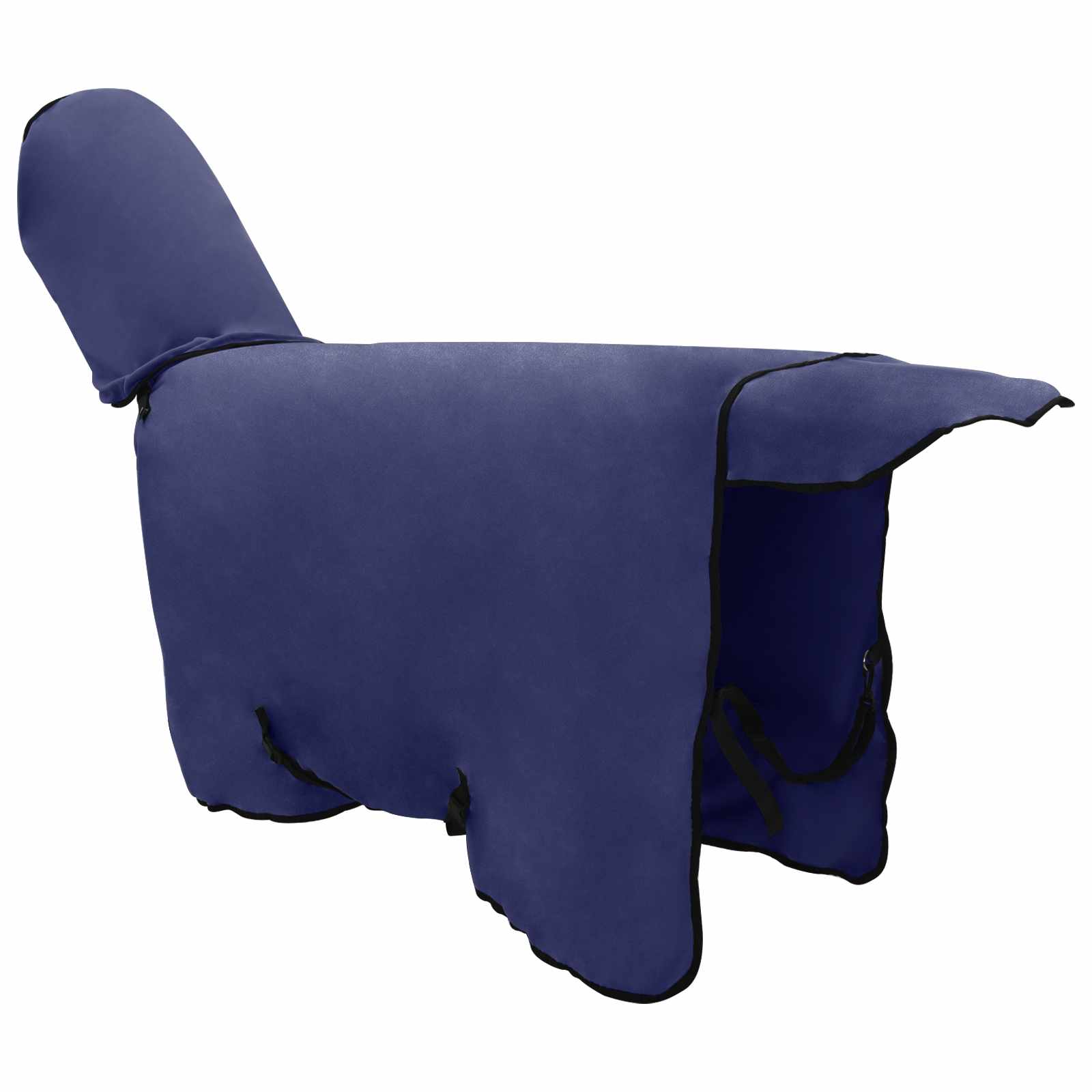 vidaXL Horse Blanket Navy Blue 105 cm Polyester Fleece 4