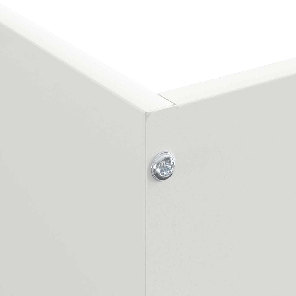 vidaXL Lawn Edging 6 pcs 50 x 50 x 13 cm Steel White 6