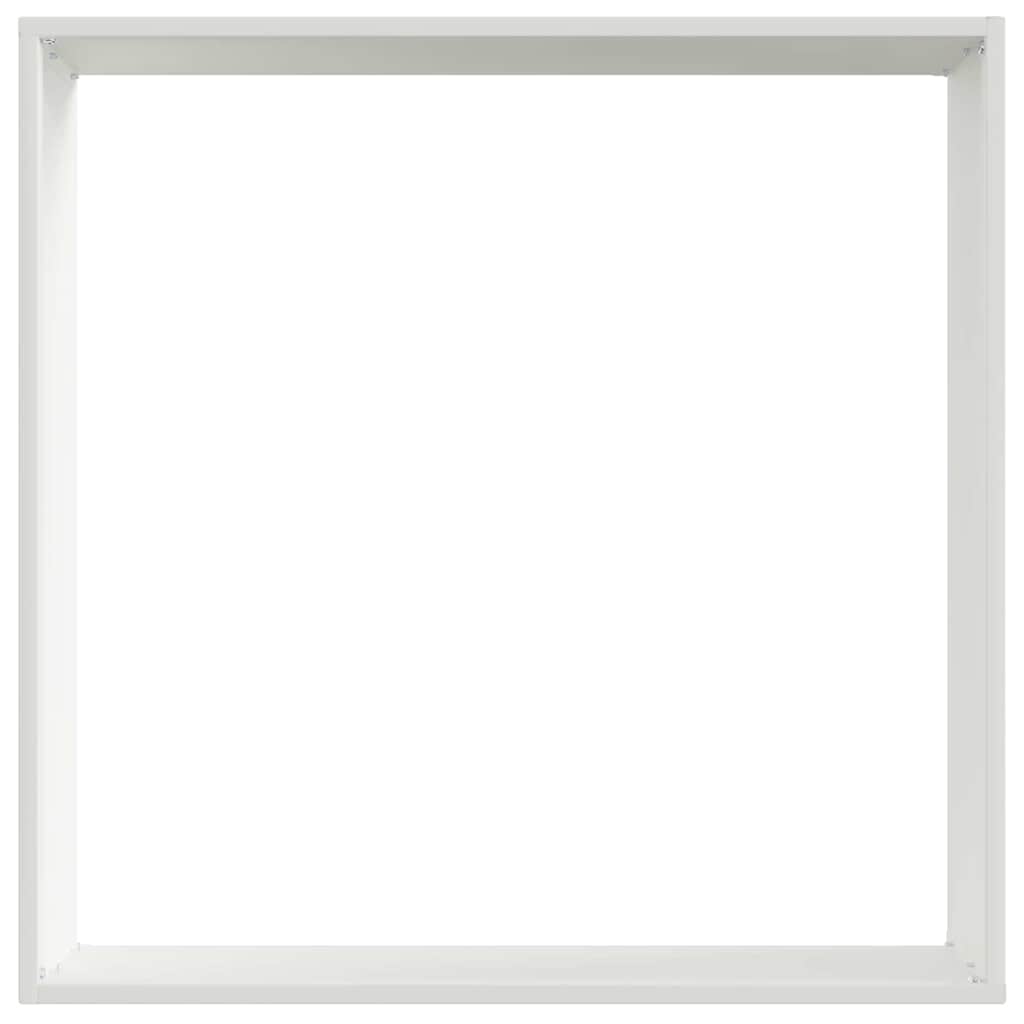 vidaXL Lawn Edging 6 pcs 50 x 50 x 13 cm Steel White 5